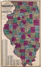 Illinois State Map, DuPage County 1874